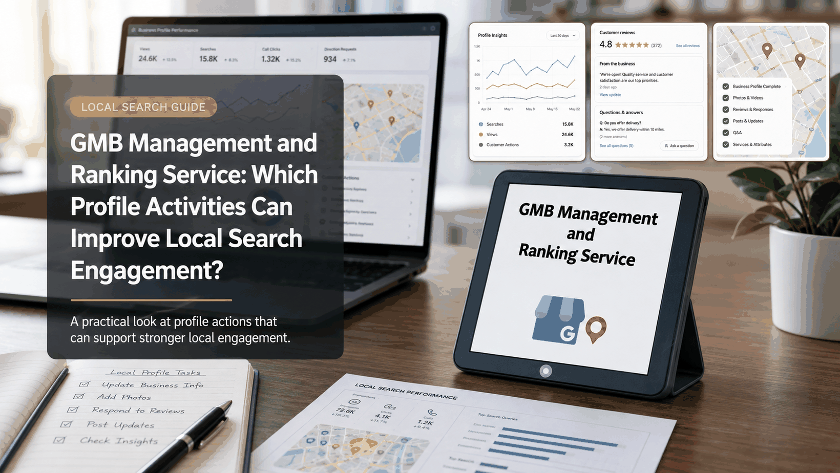 GMB Management and Ranking Service checklist for Google Business Profile engagement