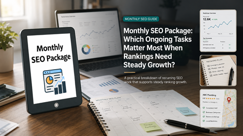 Monthly SEO Package workflow for ongoing optimization tracking and steady organic growth